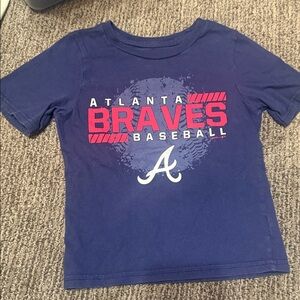 Genuine Merchandise Atlanta Braves Kids Tee - Blue and Red